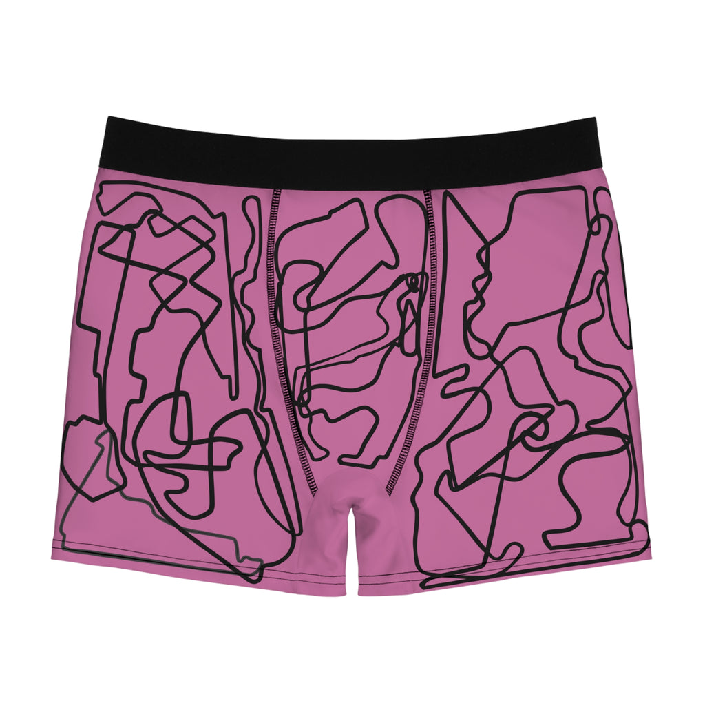 Boxer Briefs - Grand Prix Mosaic Pattern - Pink