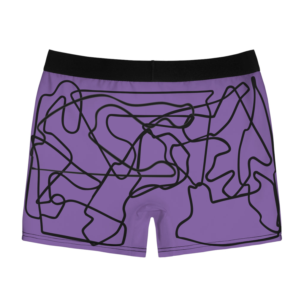 Boxer Briefs - Grand Prix Mosaic Pattern - Purple